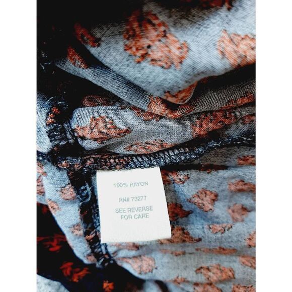 Mudd hippie boho floral sz XL Tiered bell sleeve blouse - Picture 4 of 4